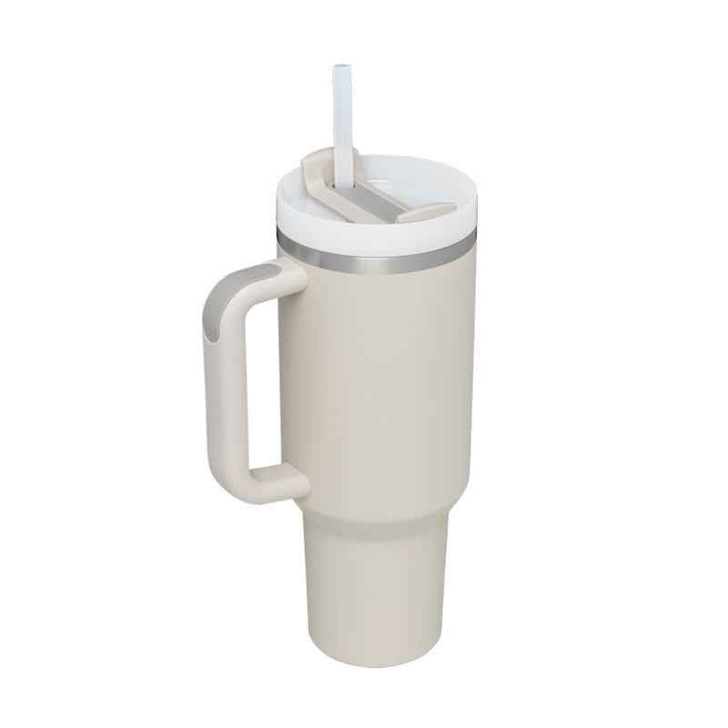 40 Oz Insulated Stainless Steel Tumbler with Handle & Straw | Spill-Proof Vacuum Coffee Cup