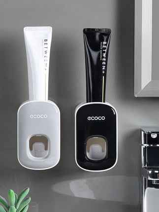 Wall Mounted Automatic Toothpaste Dispenser & Holder | Bathroom Accessories Set