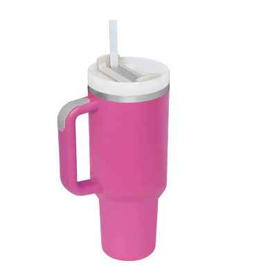 40 Oz Insulated Stainless Steel Tumbler with Handle & Straw | Spill-Proof Vacuum Coffee Cup