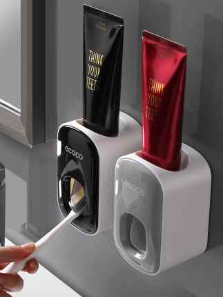 Wall Mounted Automatic Toothpaste Dispenser & Holder | Bathroom Accessories Set