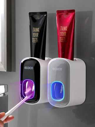 Wall Mounted Automatic Toothpaste Dispenser & Holder | Bathroom Accessories Set
