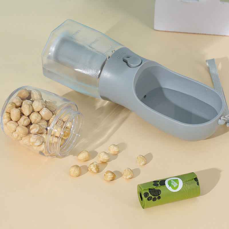 Portable 3-in-1 Dog Water, Food & Garbage Cup | Multi-functional Pet Travel Cup