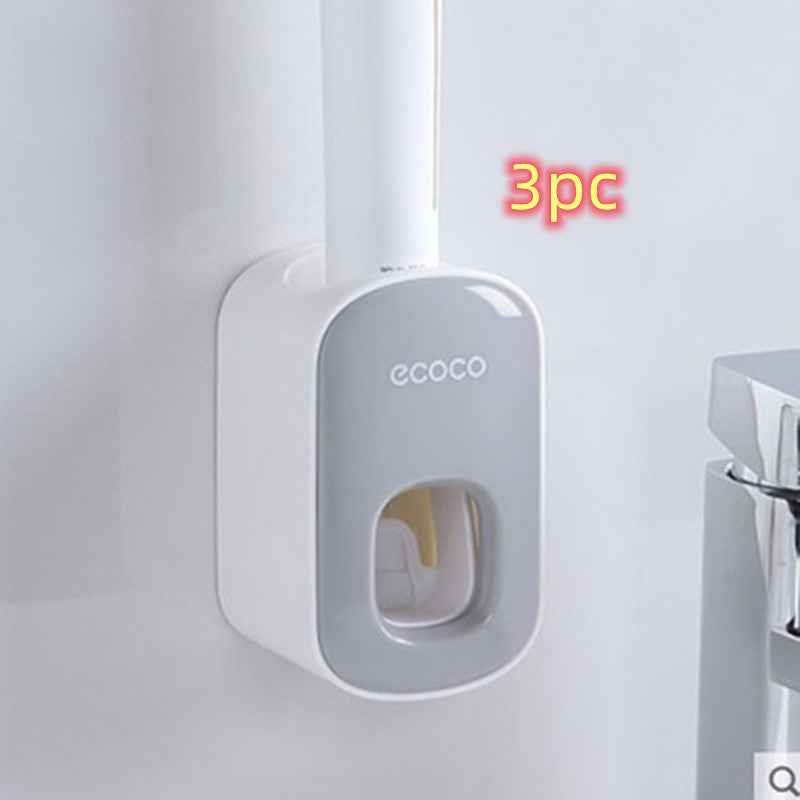 Wall Mounted Automatic Toothpaste Dispenser & Holder | Bathroom Accessories Set