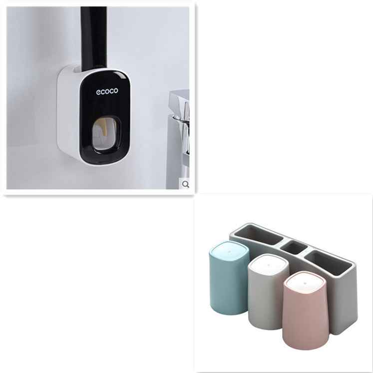 Wall Mounted Automatic Toothpaste Dispenser & Holder | Bathroom Accessories Set