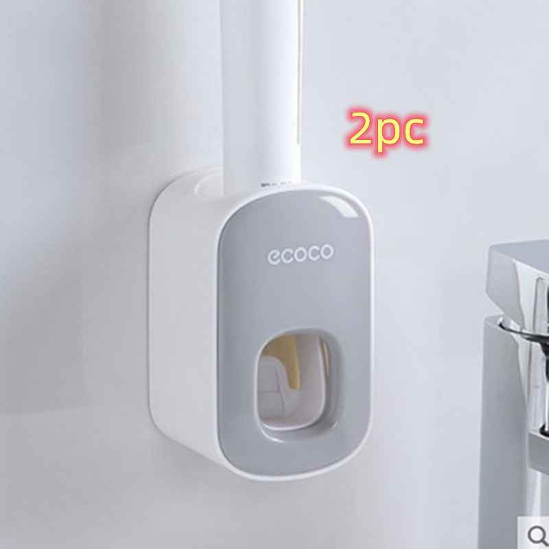 Wall Mounted Automatic Toothpaste Dispenser & Holder | Bathroom Accessories Set
