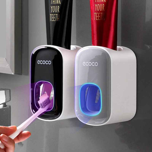 Wall Mounted Automatic Toothpaste Dispenser & Holder | Bathroom Accessories Set