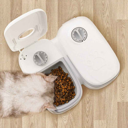 Smart Automatic Pet Feeder with Timer | Stainless Steel Food Dispenser for Cats & Dogs