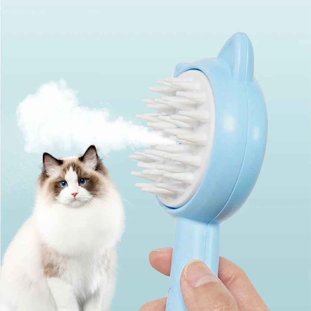 Multifunctional Rechargeable Cat & Dog Grooming Brush with Mist | Self-Cleaning Slicker Brush