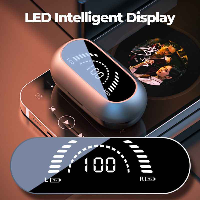 Bluetooth 5.2 Bone Conduction Ear Clip Headphones | HIFI Wireless Noise Cancelling Sports Headset with Mic