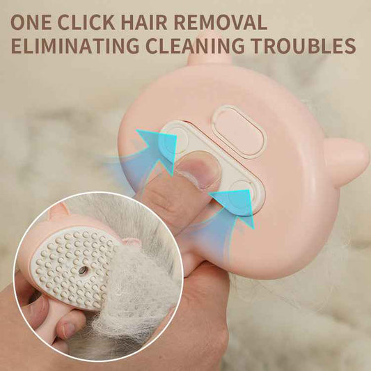 Multifunctional Rechargeable Cat & Dog Grooming Brush with Mist | Self-Cleaning Slicker Brush