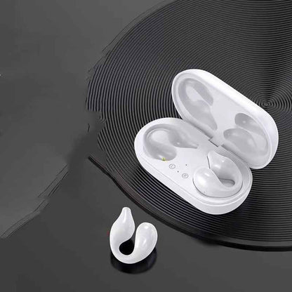 Bluetooth 5.2 Bone Conduction Ear Clip Headphones | HIFI Wireless Noise Cancelling Sports Headset with Mic